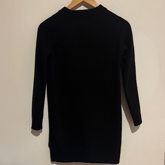 Roots Sweaters - Roots Fine Merino Wool Sweater Dress Black Size S Long Sleeve